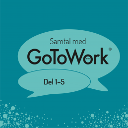 Samtal med GoToWork logotyp